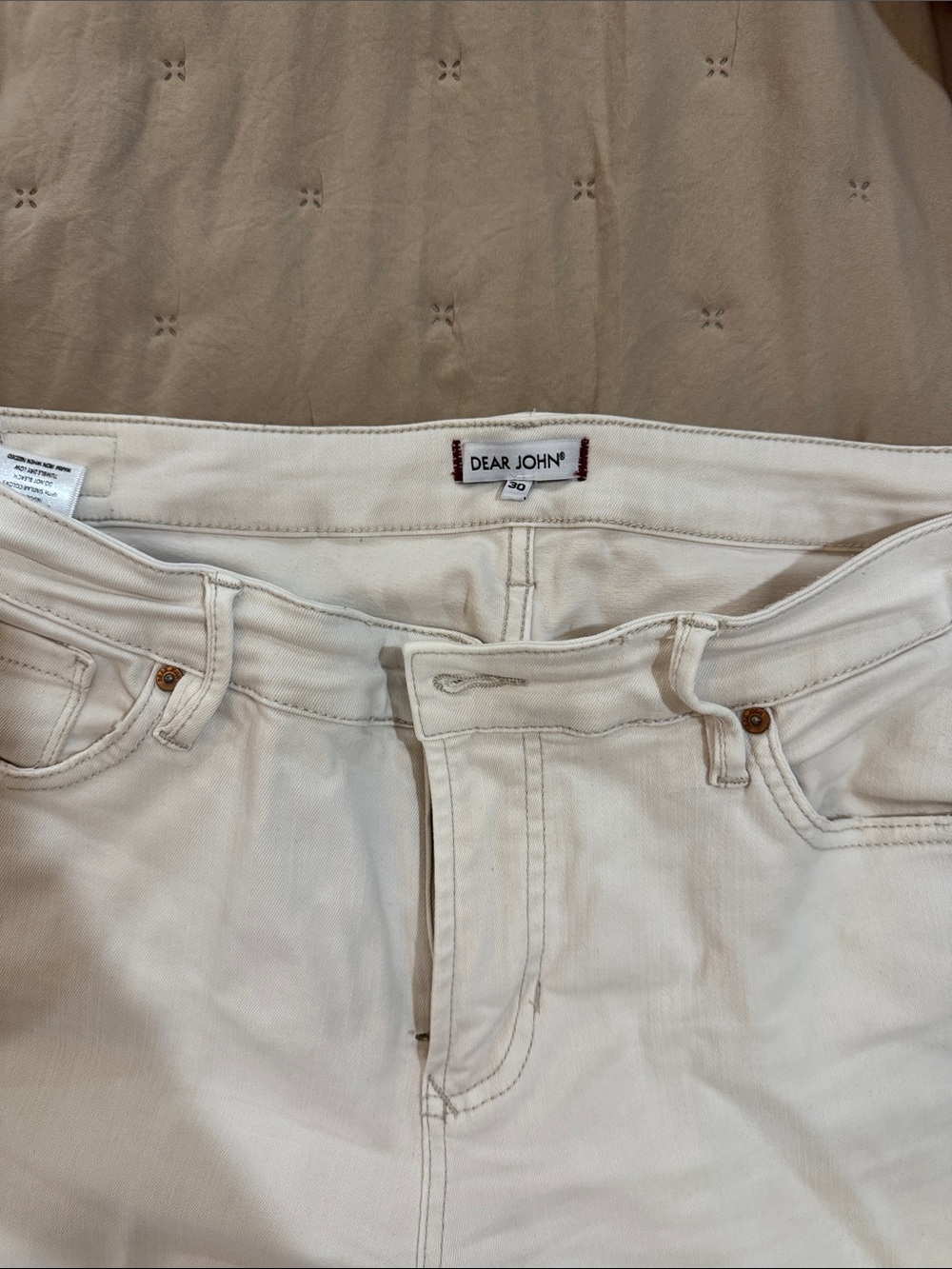 Dear John Slim Straight Women’s Jeans in Cream